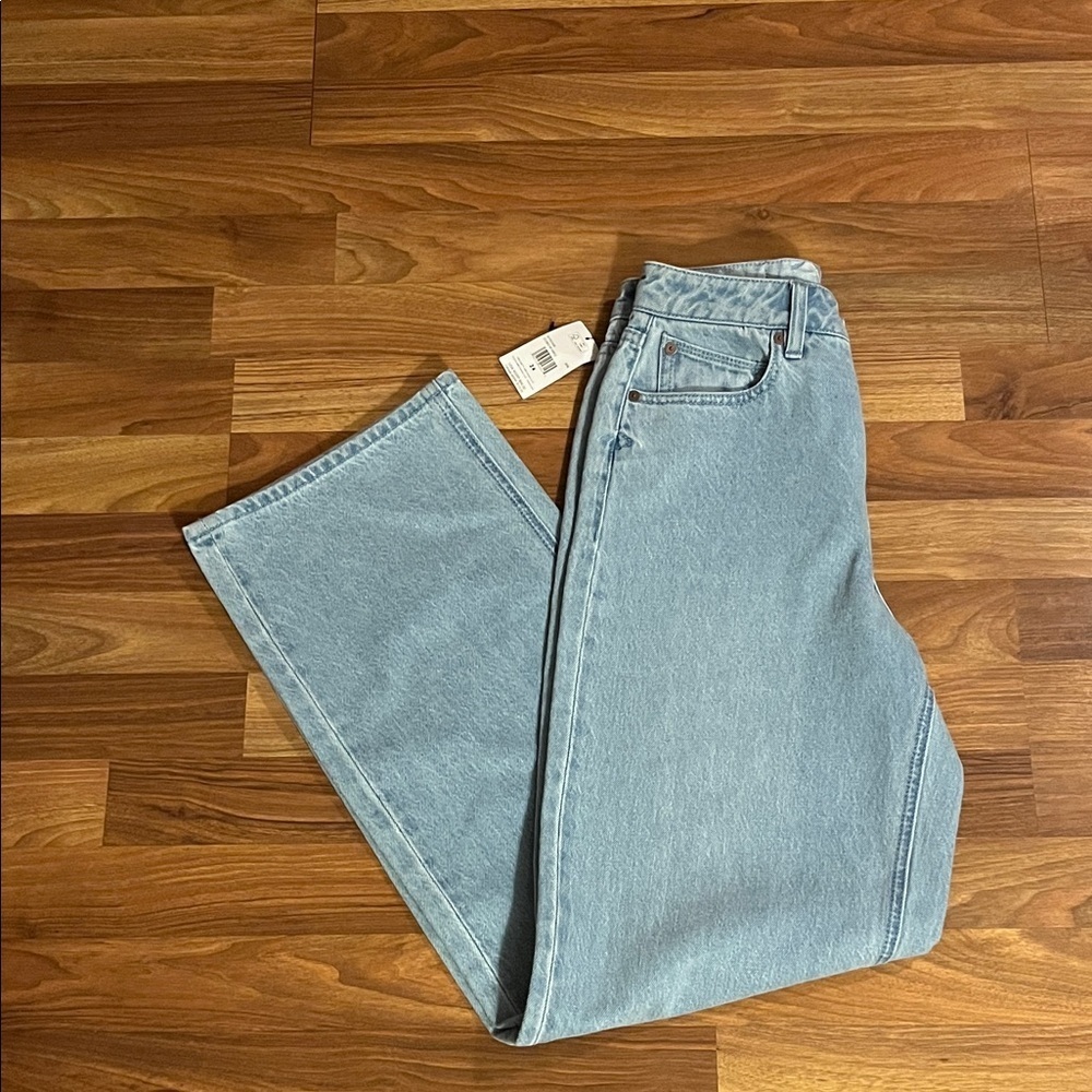 Volcom stone washed hi rise wide leg jeans new